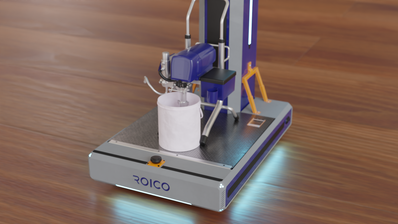 ROICO Robotic painting tool for empowering Painters Mobile Base close up behind